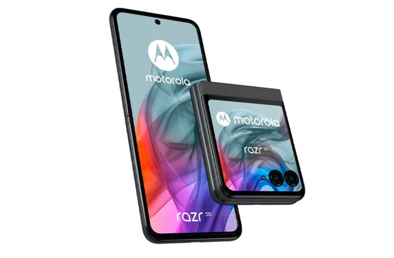 Smartphone Motorola Razr 50 avec écran pliable AMOLED 6,9 pouces et design élégant à clapet
